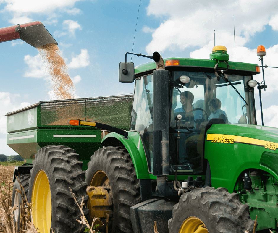 tractor in field